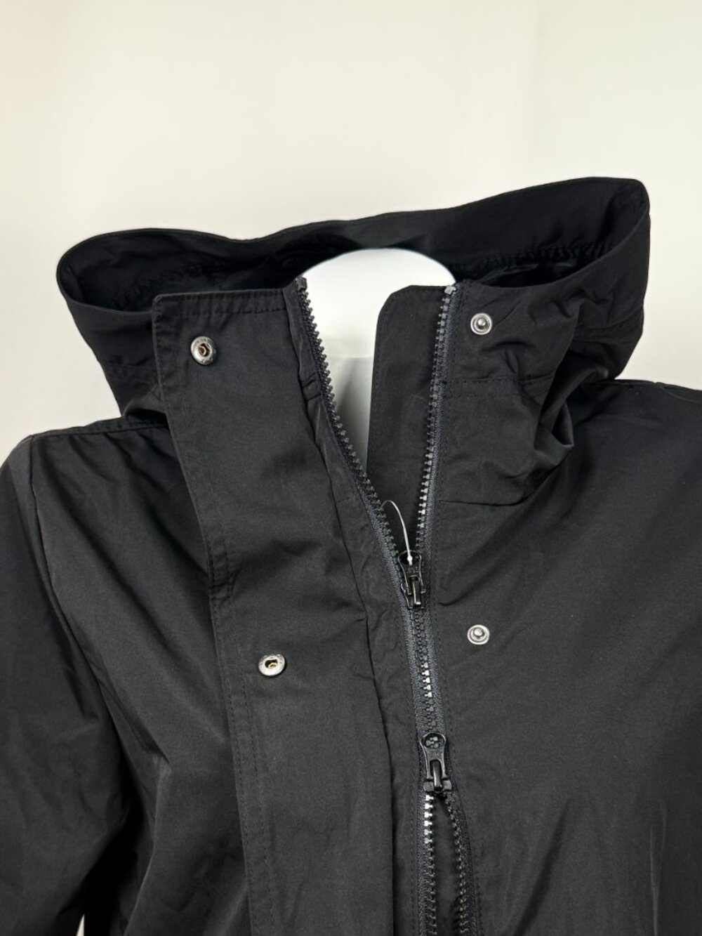 George Women Hooded Parka Rain Jacket Black Parka Coat XS XL 2X 3X 4X - Picture 4 of 9